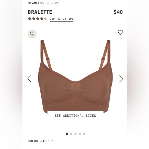 Seamless Brown Bralette - Picture 2 of 9